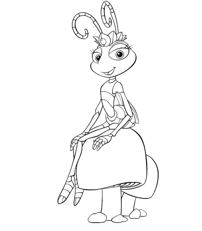 coloriage 1001 pattes princesse